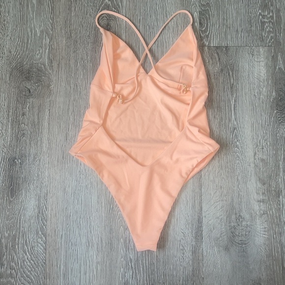 Aggie cheeky size large Peach One-Piece Swimsuit - Picture 2 of 3